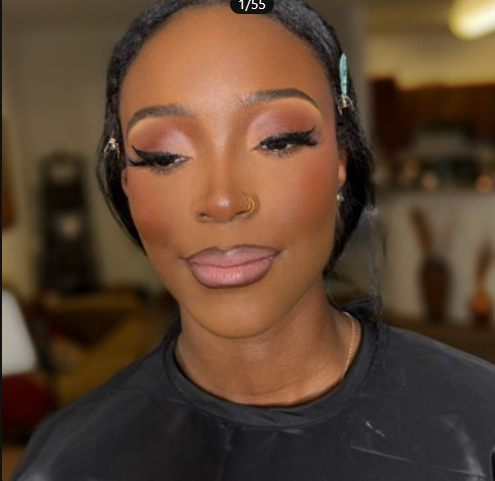 PINKBRSH soft glam makeup look